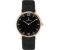 Kapten & Son Horloge all black vintage campina 4251145221522 geel goud