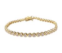 Christian Double armband met zirkonia geel goud