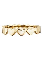 Cai Ring 925/- Sterling Silber vergoldet Herzen, 52, gelb