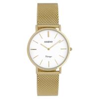 Oozoo C9911 Horloge staal/mesh goudkleurig 44 mm