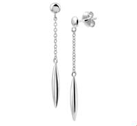 TFT Oorhangers Zilver Gerhodineerd Glanzend 38 mm x 3 mm