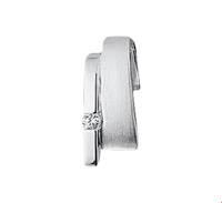TFT Hanger zilver gerhodineerd Zirkonia Poli/mat 15 x 7 mm