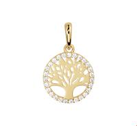 TFT Geelgouden Hanger levensboom zirkonia 4019393