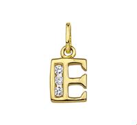 TFT Bedel Letter E Zirkonia Goud
