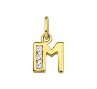 TFT Bedel Letter M Zirkonia Goud