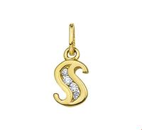 TFT Bedel Letter S Zirkonia Goud