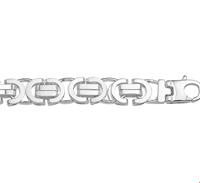 TFT Armband Zilver Konings Plat 7,5 mm 20 cm