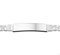 TFT Graveerarmband Zilver Gourmet Plaat 10 mm 21 cm