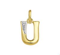 TFT Bedel Letter U Diamant 0.005 Ct. Goud