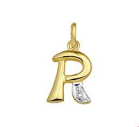 TFT Bedel Letter R Diamant 0.005 Ct. Goud