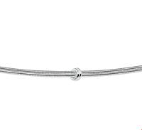 TFT Armband Zilver Slang En Knoop 1,5 mm 19 cm