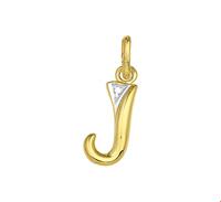 TFT Bedel Letter J Diamant 0.005 Ct. Goud