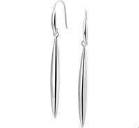 TFT Oorhangers Zilver Gerhodineerd Glanzend 56 mm x 5 mm