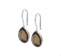 TFT Oorhangers Franse Haak Rookkwarts Zilver Glanzend 30 mm x 11.5 mm