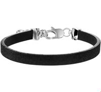 Armband Staal Leer 6 mm 18,5 + 3 cm
