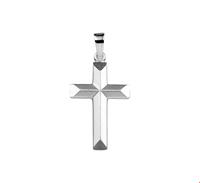 TFT Hanger Zilver Kruis Gediamanteerd