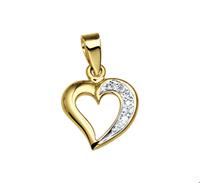 TFT Geelgouden Hanger hart diamant 0.018 ct. 4005762