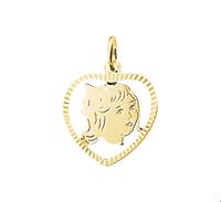 Bedel Meisje Hart Gediamanteerd Goud