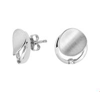 TFT Oorknoppen Zirkonia Zilver Gerhodineerd Mat Glanzend 12 mm x 10.5 mm