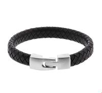 TFT Armband Staal Leer 11 mm 21,5 cm