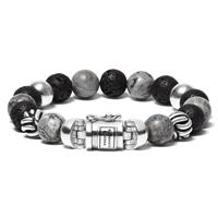 Buddha to Buddha 188MG G- Spirit Bead Mix Grey Picasso- Armband