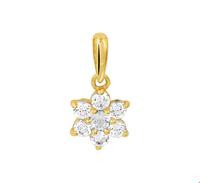 TFT Hanger geelgoud met zirkonia 6,5 x 13 mm