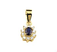 TFT Hanger Geelgoud Saffier En Diamant 0.08 Ct.