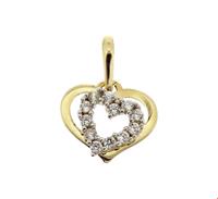 TFT Bicolor Gouden Hanger hart zirkonia 4207548