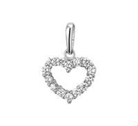 TFT Witgouden Hanger hart zirkonia 4104129