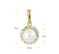 TFT Hanger Geelgoud Parel En Zirkonia