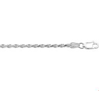 TFT Armband Zilver Koord Gediamanteerd 2,8 mm 19 cm
