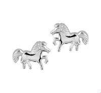 TFT Oorknoppen Paard Zilver Glanzend 7.5 mm x 9.5 mm