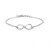 TFT Armband Zilver Infinity En Hart 17 + 2 cm