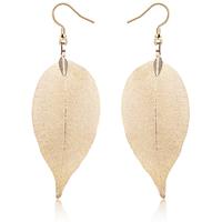 lgtjwls Dames oorhangers Blad oorbellen Leaf Goudkleurig