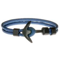 LGT Jewels Anker armband Zwart Blauw