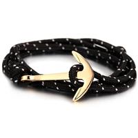 lgtjwls Gouden anker armband polyester koord