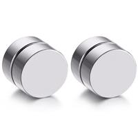 lgtjwls Magnetische Stud oorbellen Zilver 10mm