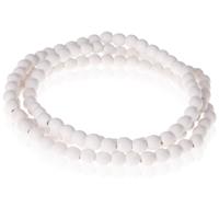 memphis Witte houten kralen ketting 90cm