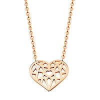 cillajewels dames ketting Heart rosegoud Verguld