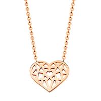 cillajewels dames ketting Heart rosegoud Verguld