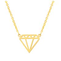 cillajewels dames ketting Diamond geelgoud Verguld