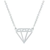 cillajewels dames ketting Diamond verzilverd