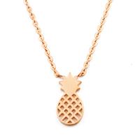 cillajewels dames ketting Pineapple rosegoud Verguld