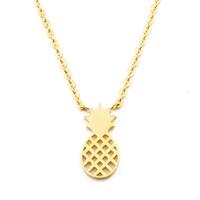 cillajewels dames ketting Pineapple geelgoud Verguld