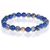 memphis heren armband natuursteen kralen blauw