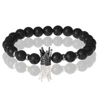 memphis kralen armband Lavasteen Crown Black