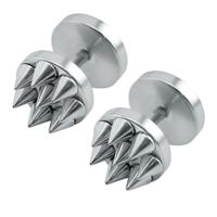 mendes Spike Stud oorbellen edelstaal Zilver