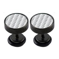 mendes Jewelry Stud oorbellen Carbon Silver