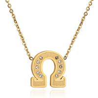 cillajewels Goudkleurige dames ketting Edelstaal Verguld OHM Symbool