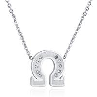 cillajewels Zilverkleurige dames ketting Edelstaal OHM Symbool